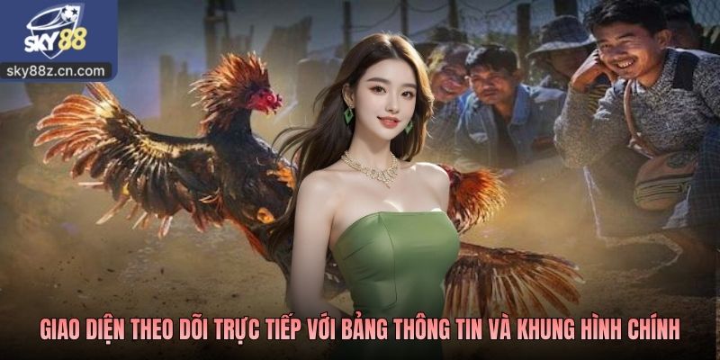 Giao diện theo dõi trực tiếp với bảng thông tin và khung hình chính